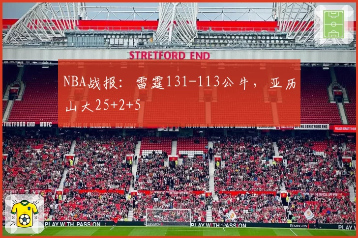 NBA战报：雷霆131-113公牛，亚历山大25+2+5